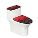 Daulesho Black Red Bloodstains Toilet Seat Lid Cover Gothic Blood Splatter Bathroom Decor Reusable Elastic Edge Dustproof Toilet Replacement Cover Halloween - Image 2