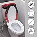 Daulesho Black Red Bloodstains Toilet Seat Lid Cover Gothic Blood Splatter Bathroom Decor Reusable Elastic Edge Dustproof Toilet Replacement Cover Halloween - Image 3
