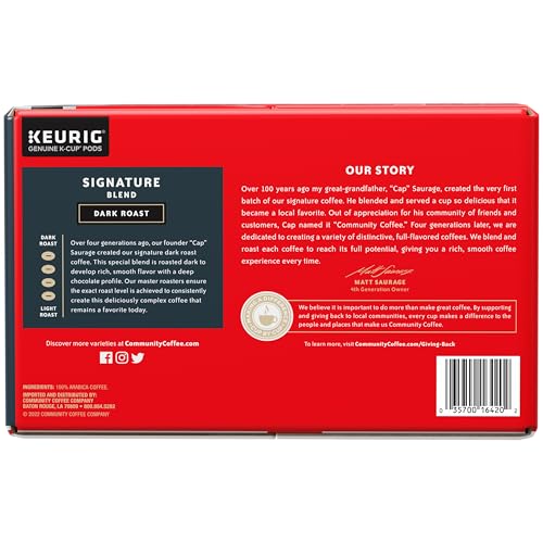 Community Coffee Signature Blend 72 Count Coffee Pods, Dark Roast, Compatible with Keurig 2.0 K-Cup Brewers, Box of 72 Pods (Pack of 1) - Image 5