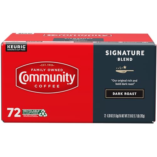 Community Coffee Signature Blend 72 Count Coffee Pods, Dark Roast, Compatible with Keurig 2.0 K-Cup Brewers, Box of 72 Pods (Pack of 1) - Image 3