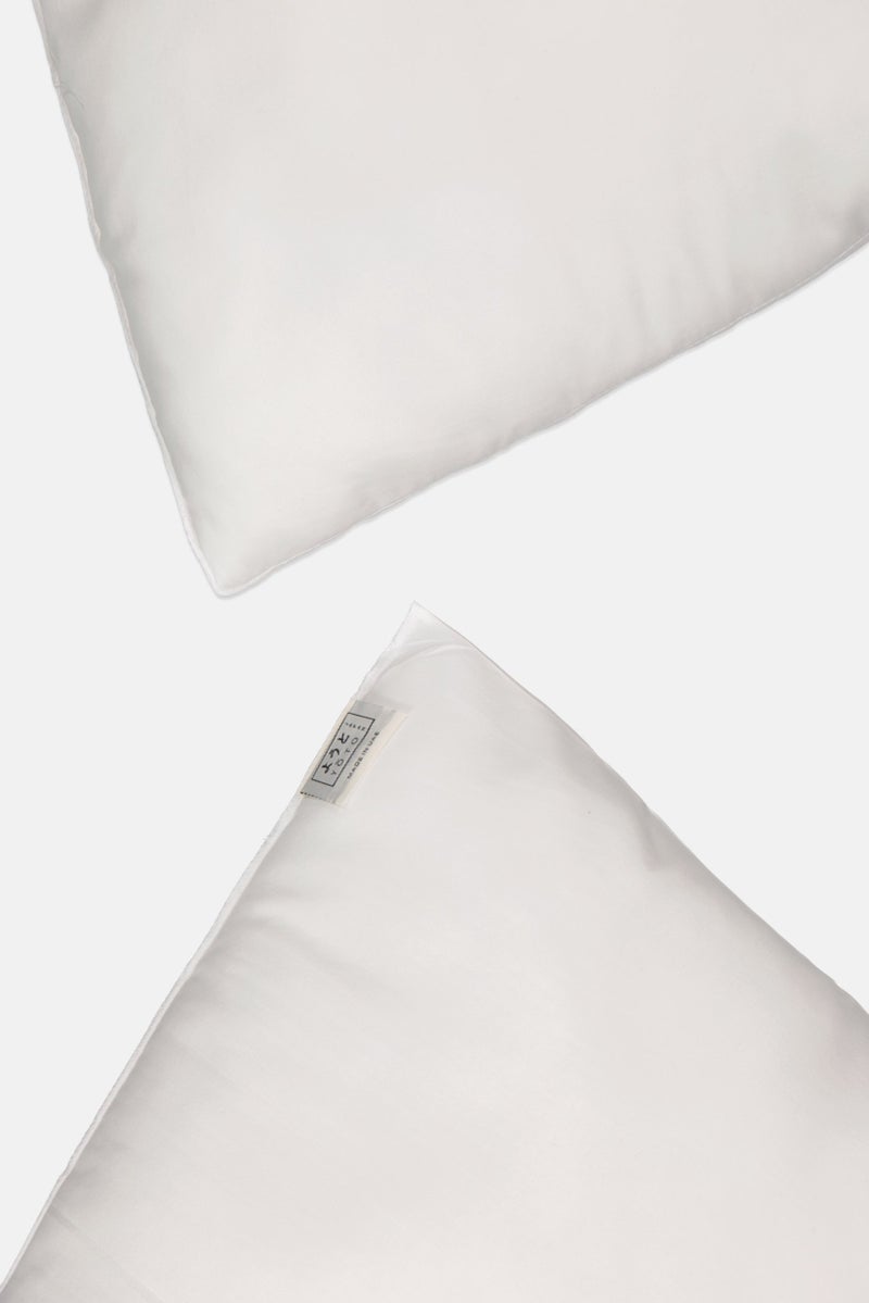 YOTO 2 Pack Pillow Case Set 45 x 65 cm, White - Image 2