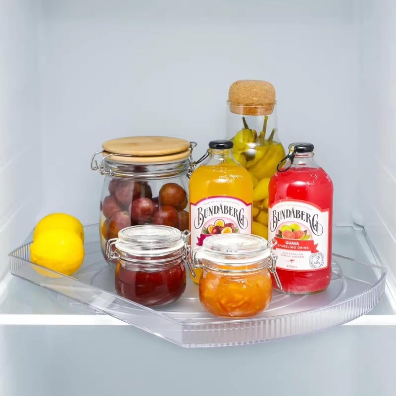 Brikipth Brikipth Rotatable NonSlip Refrigerator Storage Box Kitchen Spice Rack for Organizing Items Square 360 Rotating Lazy Susan Turntable for Refrigerator Organizers and Storage  - Image 2