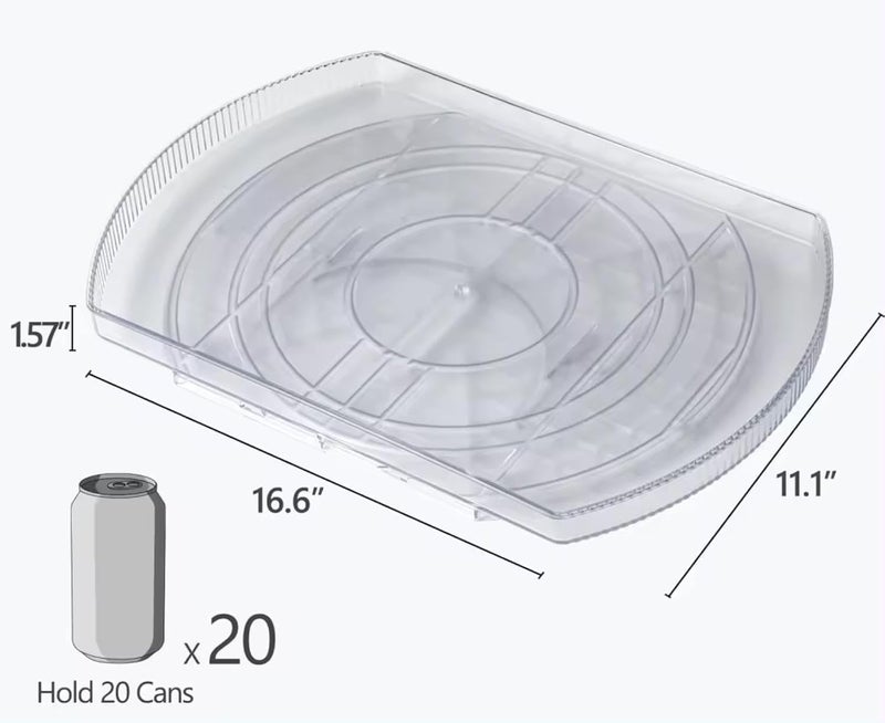 Brikipth Brikipth Rotatable NonSlip Refrigerator Storage Box Kitchen Spice Rack for Organizing Items Square 360 Rotating Lazy Susan Turntable for Refrigerator Organizers and Storage  - Image 5