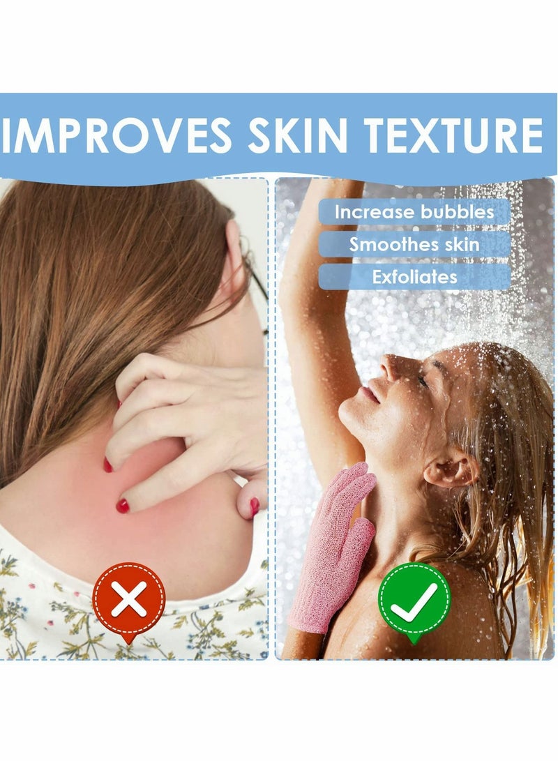 SYOSI Exfoliating Gloves - Premium Scrub Wash Mitt for Shower,Spa,Massage and Body Scrubs - Spa Exfoliation Accessories For Men and Women  - Image 4
