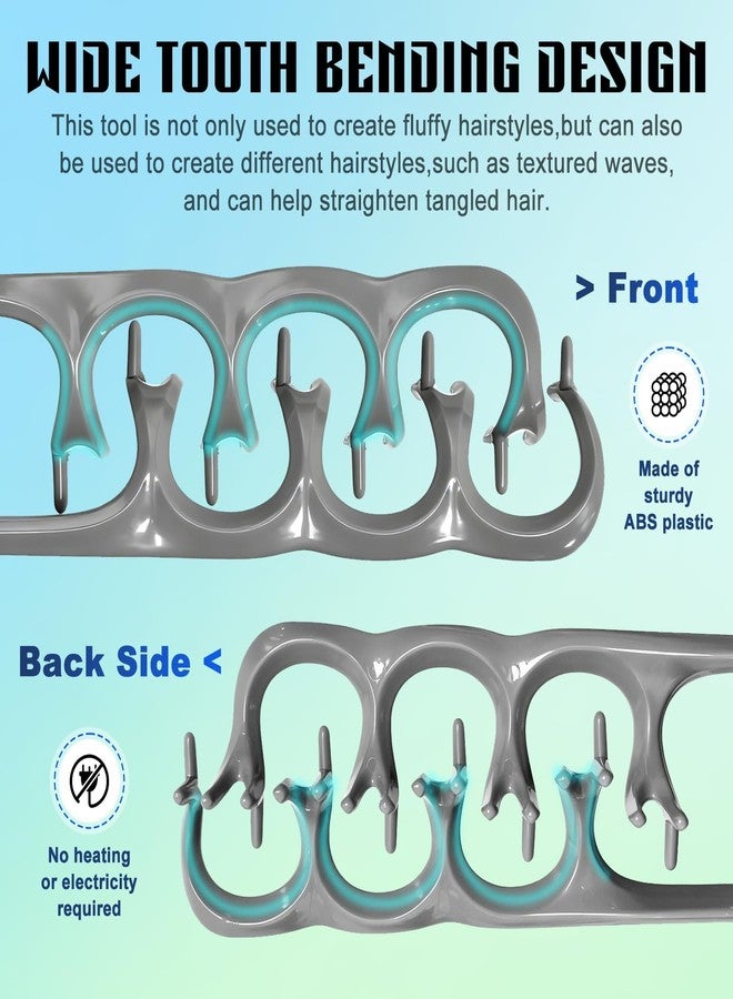 مجموعة أمشاط تصفيف الشعر المكونة من 4 قطع، لإضفاء كثافة على الشعر للرجال والنساء، مشط لرفع جذور الشعر الخفيف، مشط شعر قابل للطي والحمل، مثالي للسفر والاستخدام اليومي. - Image 3