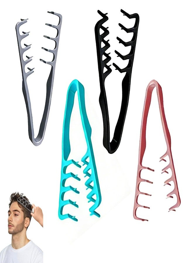 مجموعة أمشاط تصفيف الشعر المكونة من 4 قطع، لإضفاء كثافة على الشعر للرجال والنساء، مشط لرفع جذور الشعر الخفيف، مشط شعر قابل للطي والحمل، مثالي للسفر والاستخدام اليومي. - Image 1