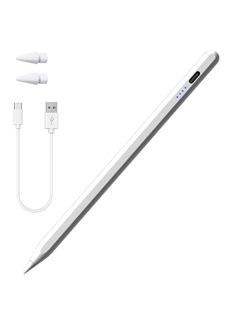 قلم ستايلس لجهاز iPad مع خاصية رفض راحة اليد، قلم نشط متوافق مع (2018-2025) Apple iPad Pro مقاس 11/12.9 بوصة، iPad من الجيل العاشر/التاسع/الثامن/السابع/السادس، iPad Air من الجيل الخامس/الرابع/الثالث - Image 1