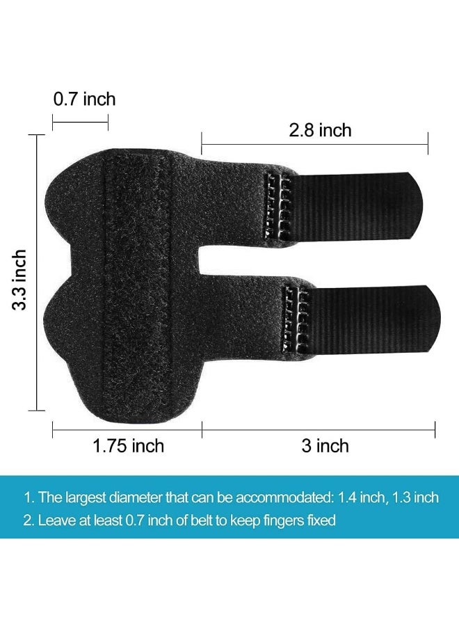 ECVV 4PCS Adjustable Finger Splint for Pain Relief, Trigger Finger Splint Finger Brace Fits Middle, Index, and Ring Finger, Left or Right Hand, Black  - Image 2