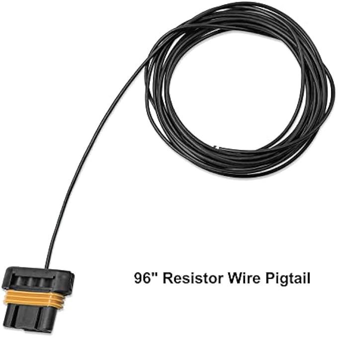 Tavaski Resistor Wire Pigtail Converts 12v to Signal, LS Gen III-4 Pin Alternator 105A Wire, Kit Including Pigtail and Wire Lead - 96In - Image 2