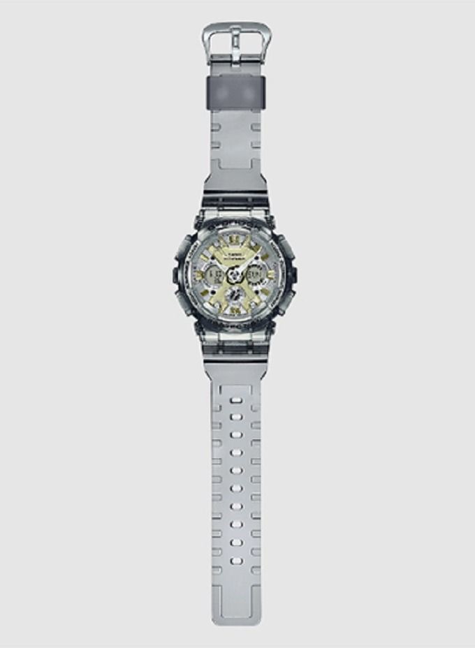 كاسيو ساعة كاسيو النسائية جي-شوك ​​الرقمية بمينا ذهبي وبسوار راتنج GMA-S120GS-8ADR. - Image 3