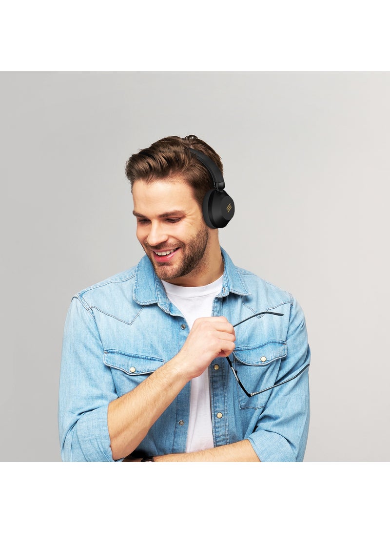Smartix Immerse Pro Wireless Headphones, Bluetooth 5.3 Over Ear Headset with Active Noise Cancellation, Low Latency, Deep Bass, 40mm Drivers, 200mAh Battery – Premium Black - Image 2