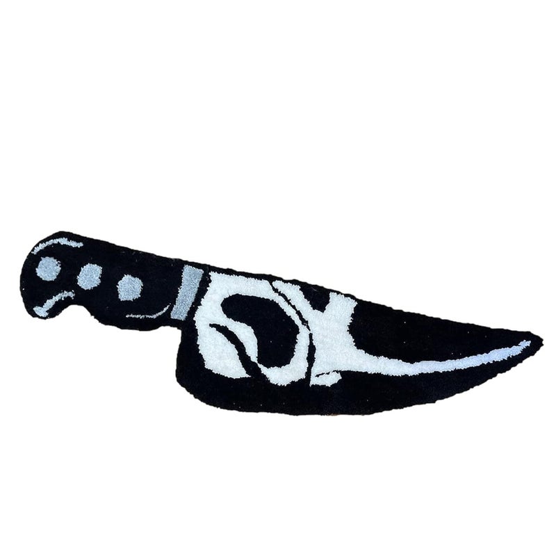Skull Knife Carpet Horror Scary Scream Bedside Rug Wear Resistant Cashmere Home Welcome Decor 63.5CM - Image 2