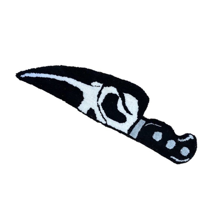 Skull Knife Carpet Horror Scary Scream Bedside Rug Wear Resistant Cashmere Home Welcome Decor 63.5CM - Image 3