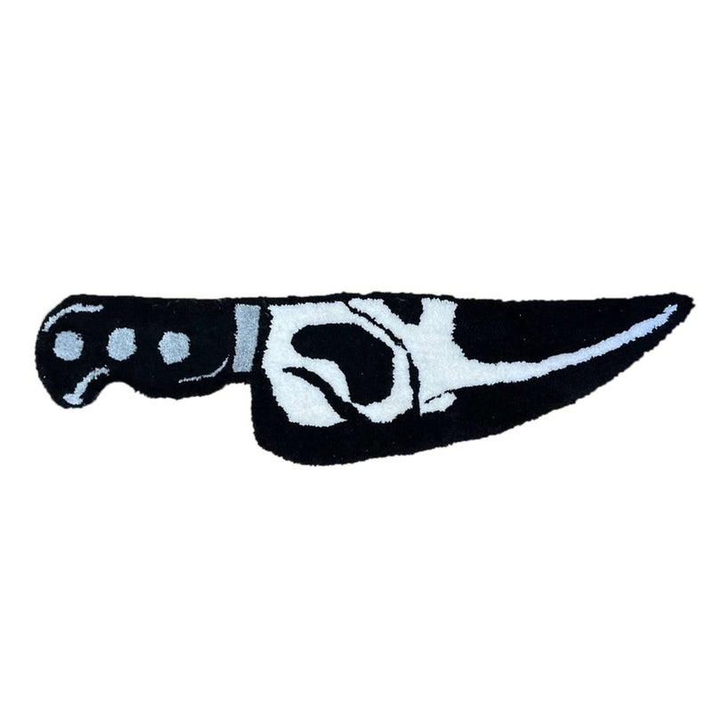 Skull Knife Carpet Horror Scary Scream Bedside Rug Wear Resistant Cashmere Home Welcome Decor 63.5CM - Image 4
