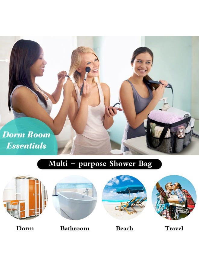 Attmu 2 Pack Mesh Shower Caddy Portable for College Dorm Room Essentials with 8 Pockets, Hanging Shower Caddy Basket Tote Bag Toiletry Accessories for Bathroom - Image 4