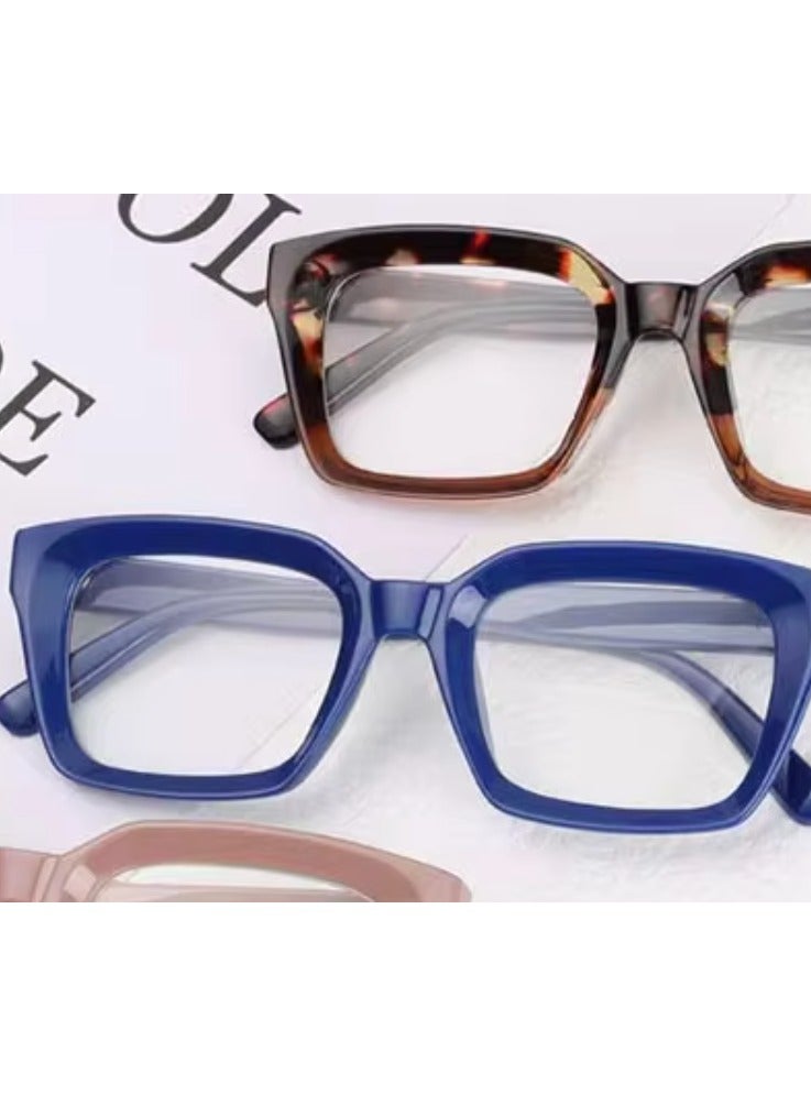 بوما للبصريات +3.0 نظاراه قراءة نسائي، نظارات قراءه طبيه مكبرة لتصحيح ضعف النظر  مع تقدم العمر ،لون الإطار جريء عدسات مضادة للتعب والضوء الأزرق، تصميم خفيف الوزن ،حمايه شاشة كمبيوتر  وحجب الضوء الأزرق ورؤية واضحة للقراءة - Image 3