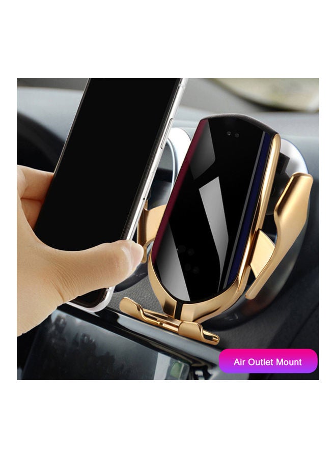 NIBEMINENT Smart Sensor Wireless Car Charger Auto-Induction Auto Clamp Phone Silver - Image 3