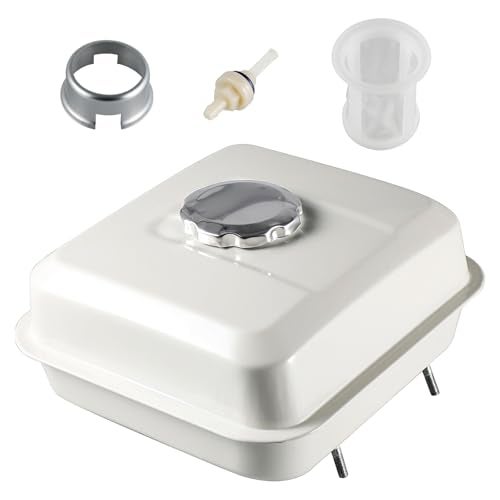 HGC Fuel Tank For Honda GX160 5.5HP GX200 6.5HP GX140 White Engine with Petcock Gas Cap Filter Replaces 17510-ZE1-020ZA - Image 1
