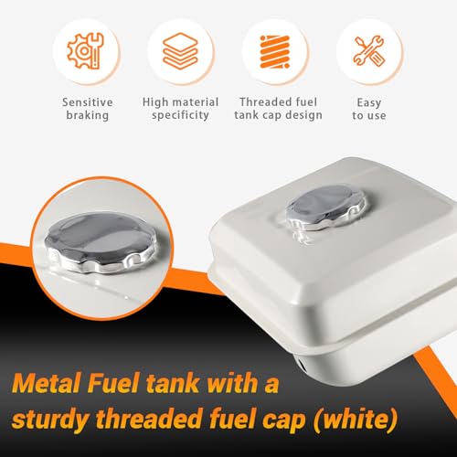 HGC Fuel Tank For Honda GX160 5.5HP GX200 6.5HP GX140 White Engine with Petcock Gas Cap Filter Replaces 17510-ZE1-020ZA - Image 4