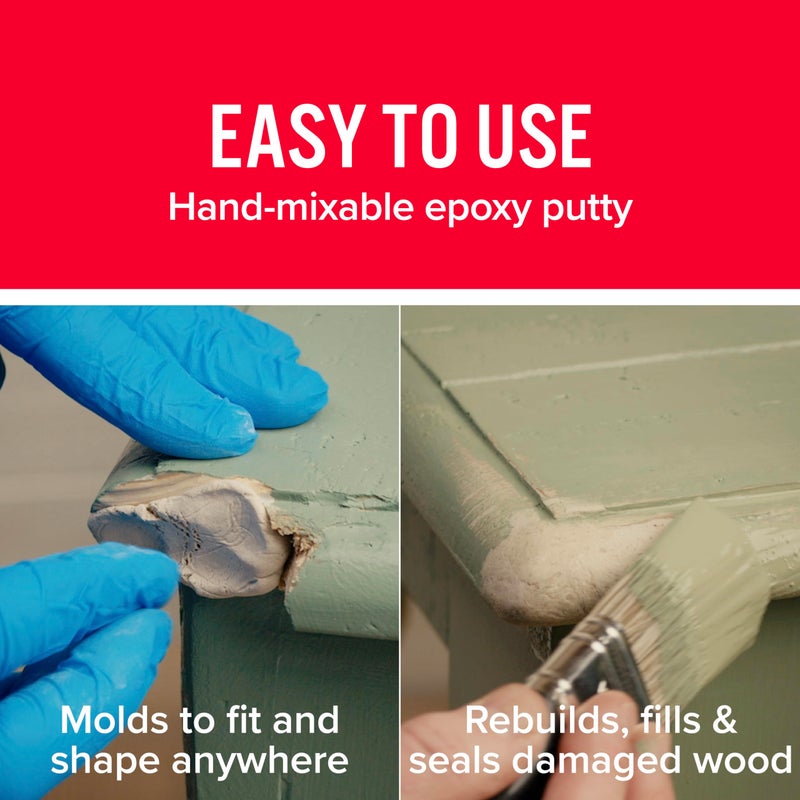 J-B Weld Tan KwikWood Wood Repair Epoxy Putty, 1 oz. Stick - Image 5