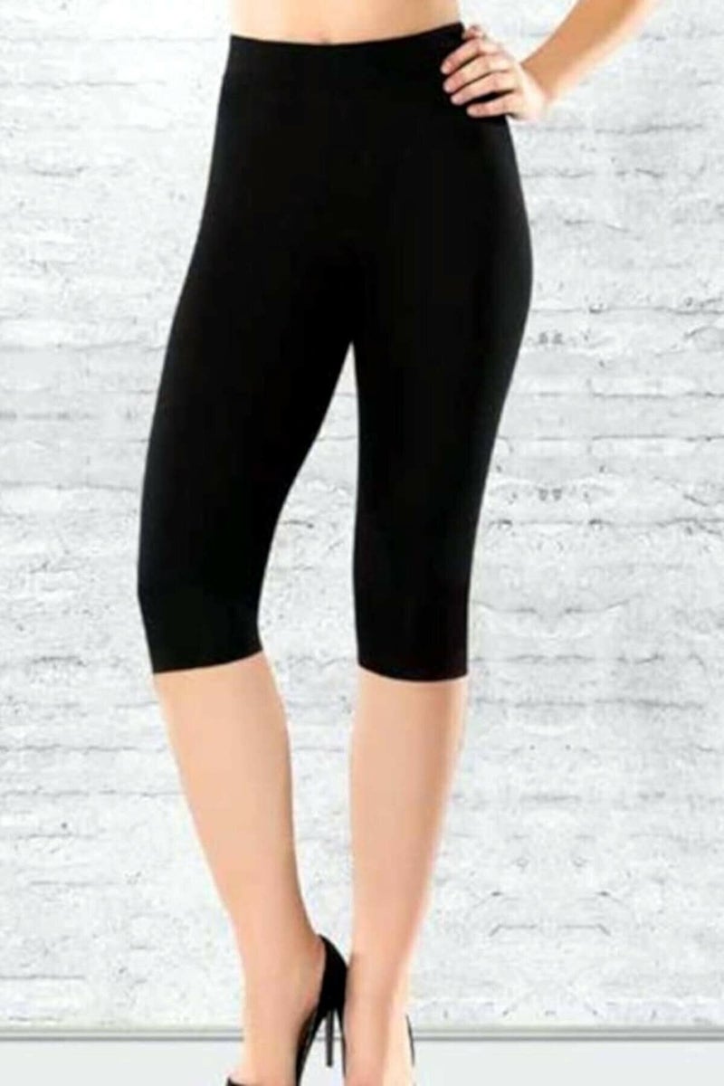 Tutku Elit e Black Color Modal Capri Leggings