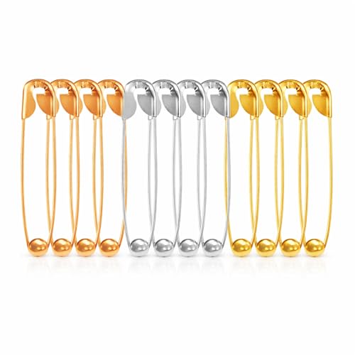 VAMA Fashions Big Safety Saree Draping Sari Pleats Pin Crafts Sewing & Pinning Nappy Diaper Handkerchief Clothes pins Clips for Girls - Image 1