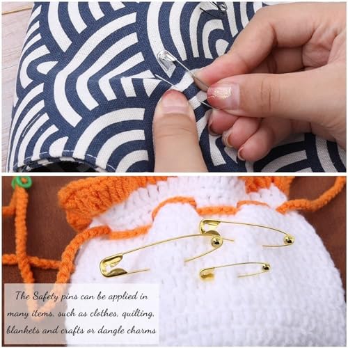VAMA Fashions Big Safety Saree Draping Sari Pleats Pin Crafts Sewing & Pinning Nappy Diaper Handkerchief Clothes pins Clips for Girls - Image 4