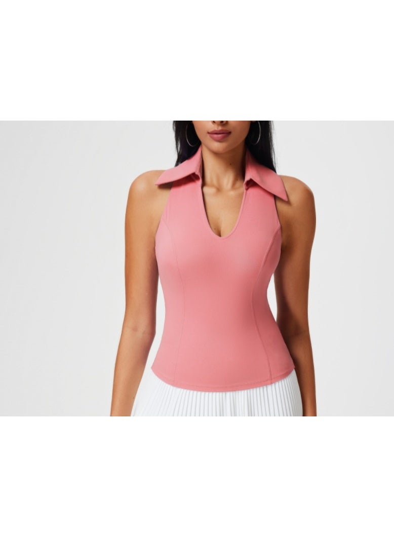 Sleeveless Fitness Yoga Shirt Women Slim Fit V-Neckline Gym Running Top Breathable Quick Dry Sportswear Workout Clothes tank top  - Image 1