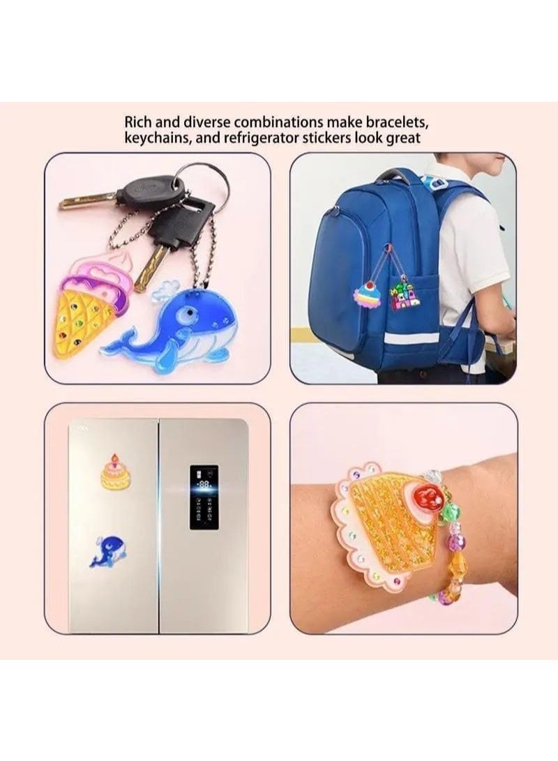 Gel Pens for Kids Soft Glue Art Coloring Pens with Pearls Multicolor (Type 4) - Image 4