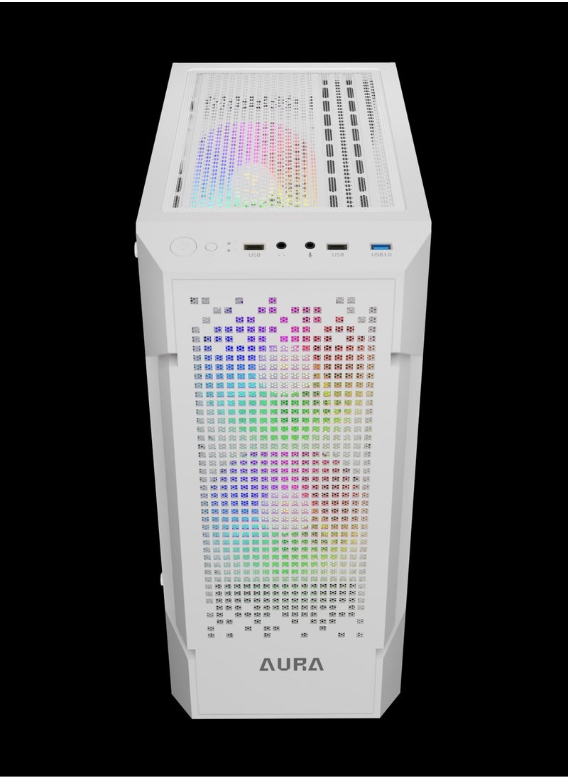GAMDIAS AURA GC7 WH ARGB COMPACT MESH ARGB MID-TOWER CASE  - Image 3