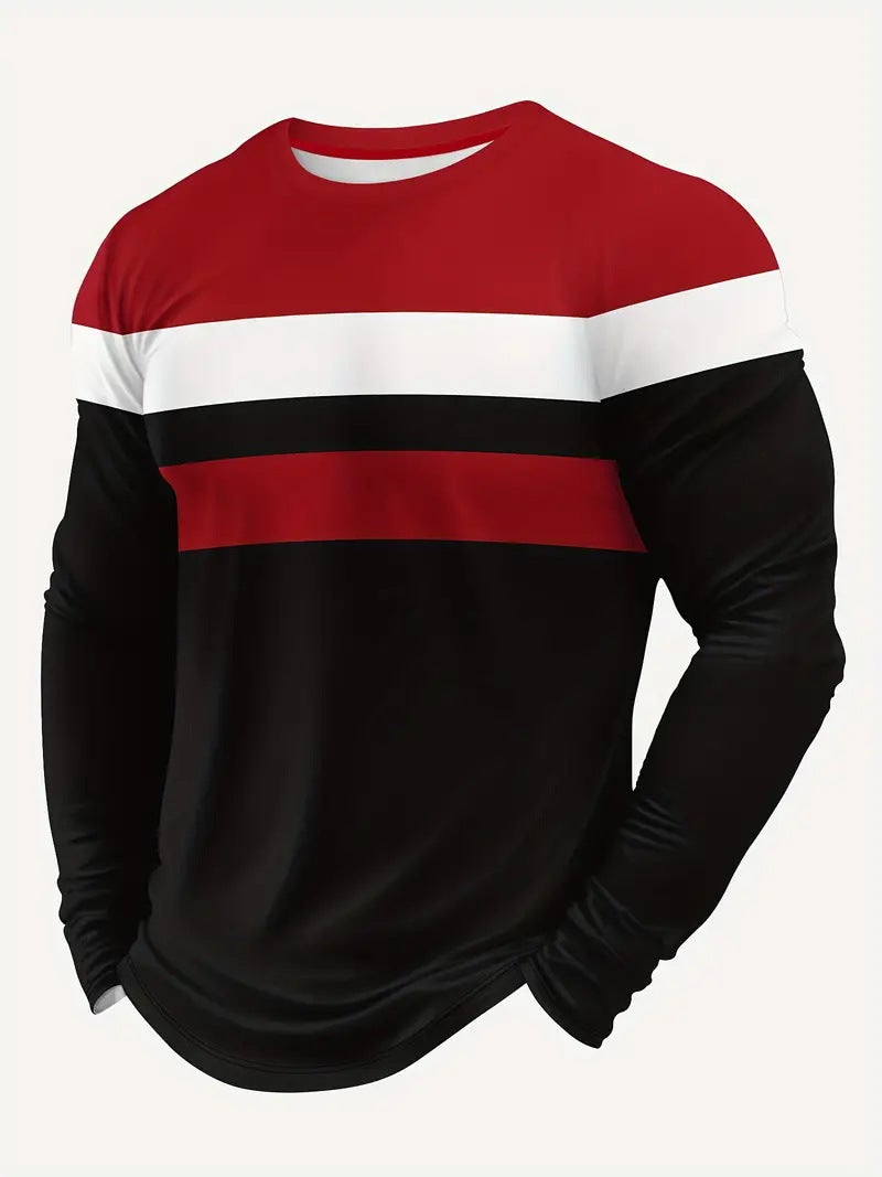 Fashion Personality Long-Sleeved T-Shirt Men'S Casual Handsome Design T-Shirt Me006 - Image 1