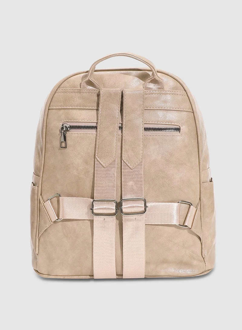 صوص هاوت حقيبة ظهر مرصعة - خوخي