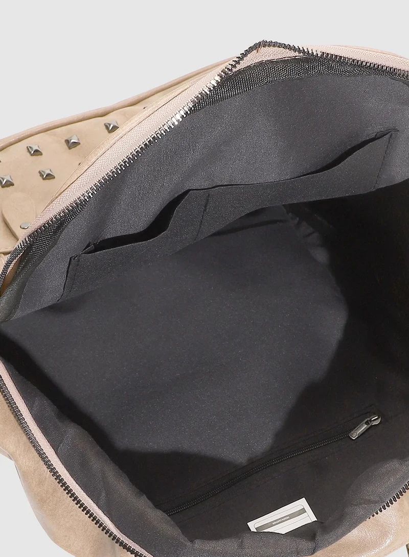 صوص هاوت حقيبة ظهر مرصعة - خوخي