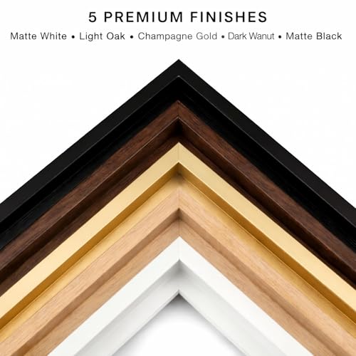 Prixas Print Floater Frame for Canvas Paintings - 1.25" Deep Gallery Floating Picture Frame with Premium PS Frame (Not Solid Wood), Made in USA Wall Art Decor (Black, 8x8) - Image 3