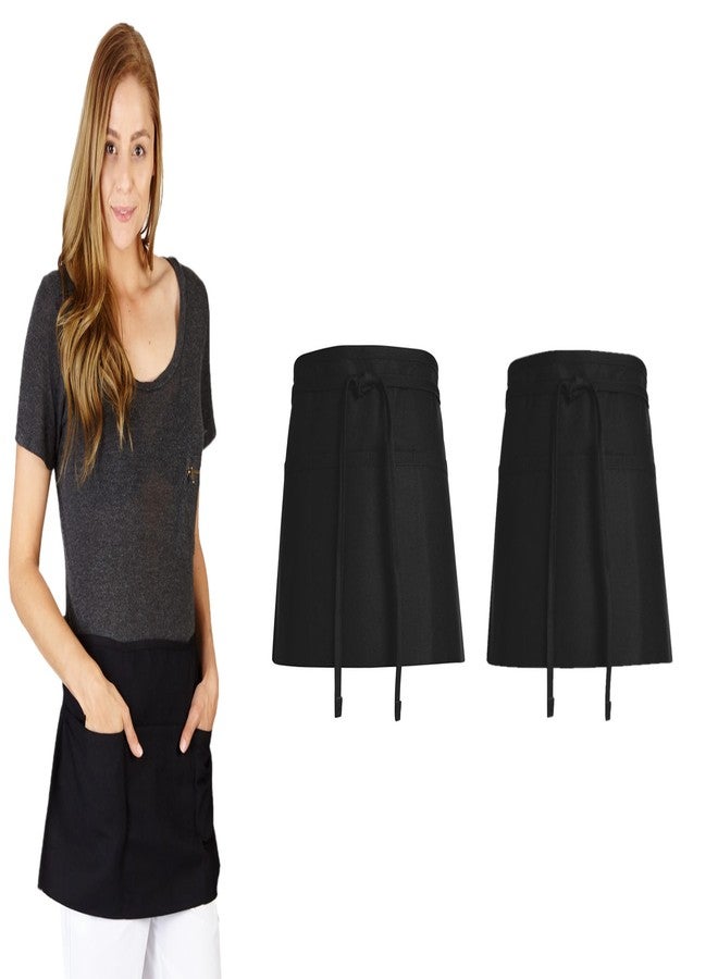 Natural Uniforms Multi-Pocket Commercial Waist Apron-2-Pack (2, Black) - Image 1