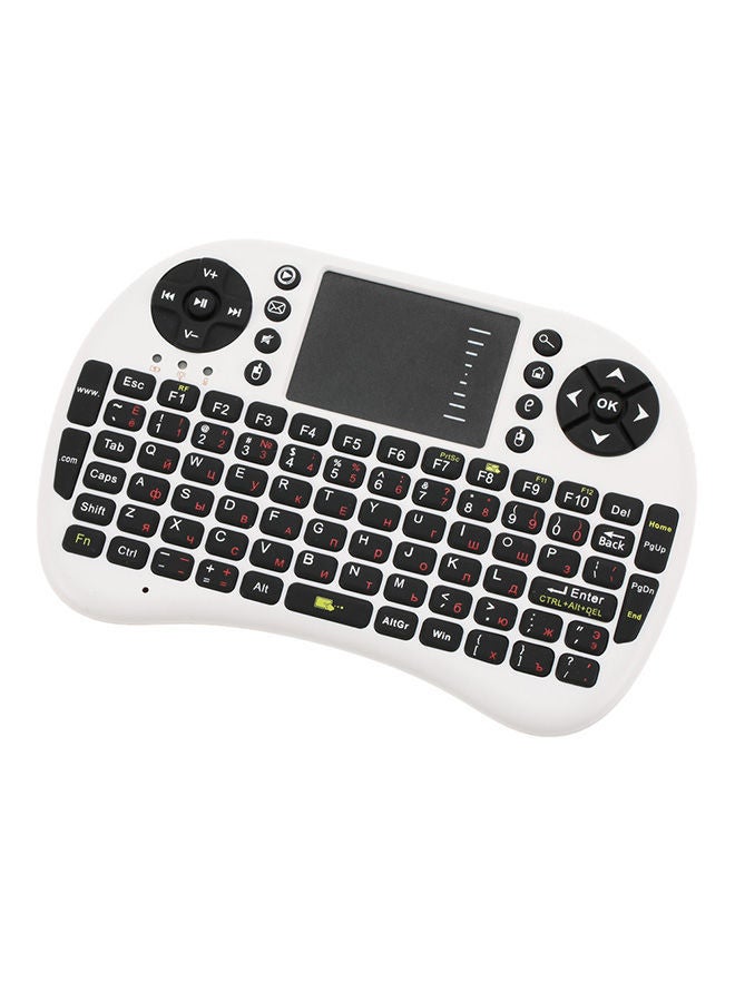 NIBEMINENT 2.4G Mini Usb Wireless Russian Version Keyboard Touchpad & Air Mouse White