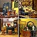 Plustopoy DIY Miniature House Kit Villa Tiny House Kit with LED Light DIY Wooden Dollhouse Miniature Kit for Adults Teen Wooden Crafts Vintage Courtyard Doll House Kit Great Handmade Crafts Gift - Image 4