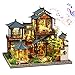 Plustopoy DIY Miniature House Kit Villa Tiny House Kit with LED Light DIY Wooden Dollhouse Miniature Kit for Adults Teen Wooden Crafts Vintage Courtyard Doll House Kit Great Handmade Crafts Gift - Image 2