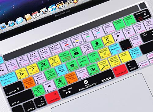 XSKN Lightroom CC English Silicone Shortcuts Keyboard Cover Skin for 2019 New MacBook Pro 16 inch A2141 2020 New MacBook Pro 13.3 inch A2338 M1/ A2251/A2289 with Touch Bar & Touch ID US Version - Image 4