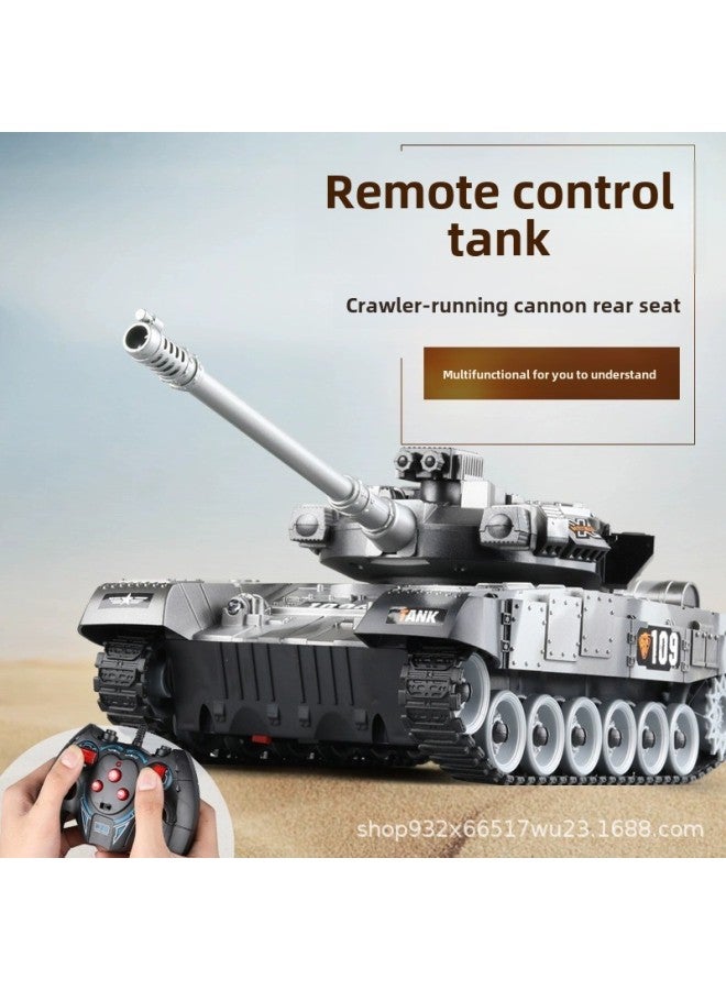 Remote Control Tank Car Crawler 99 Type Children's Charging Electric Off-road Tiger Armored Car Model Boy Toy Car-Color:Gesture Sensing Dual Remote Control 9 Command 2.4G Tiger Tank Brown Green-Battery Rotation-Specifications:Official Standard  - Image 5