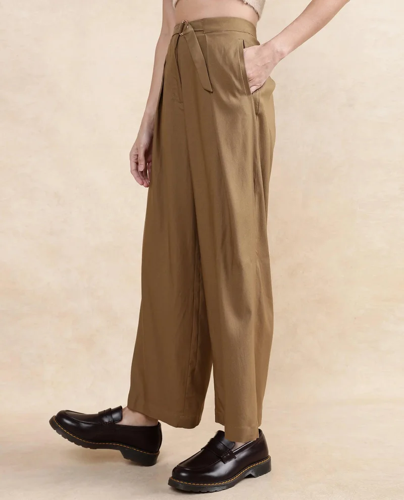 Rareism Women's Wide Fit Plain Trouser