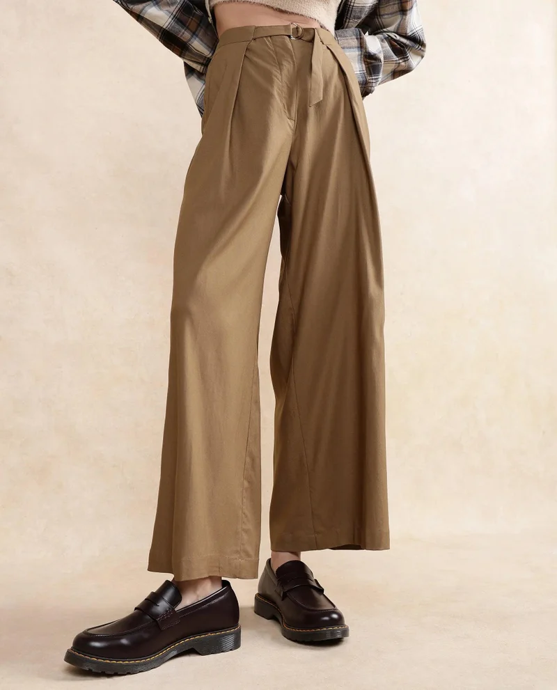 Rareism Women's Wide Fit Plain Trouser