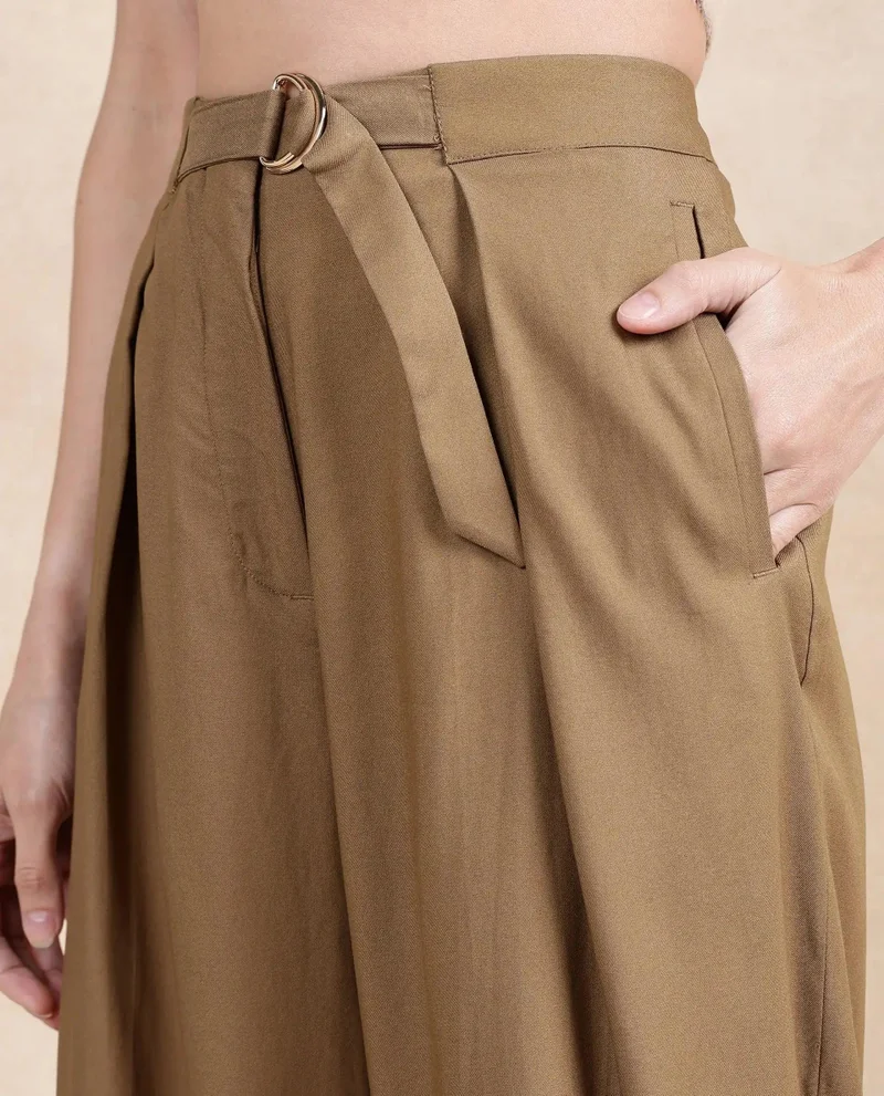 Rareism Women's Wide Fit Plain Trouser