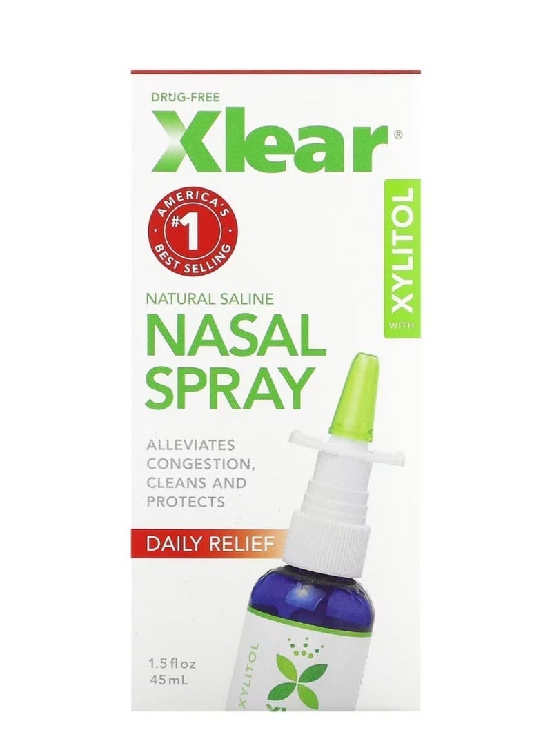 Xlear Xylitol Saline Nasal Spray, Daily Relief, 1.5 fl oz (45 ml) - Image 3