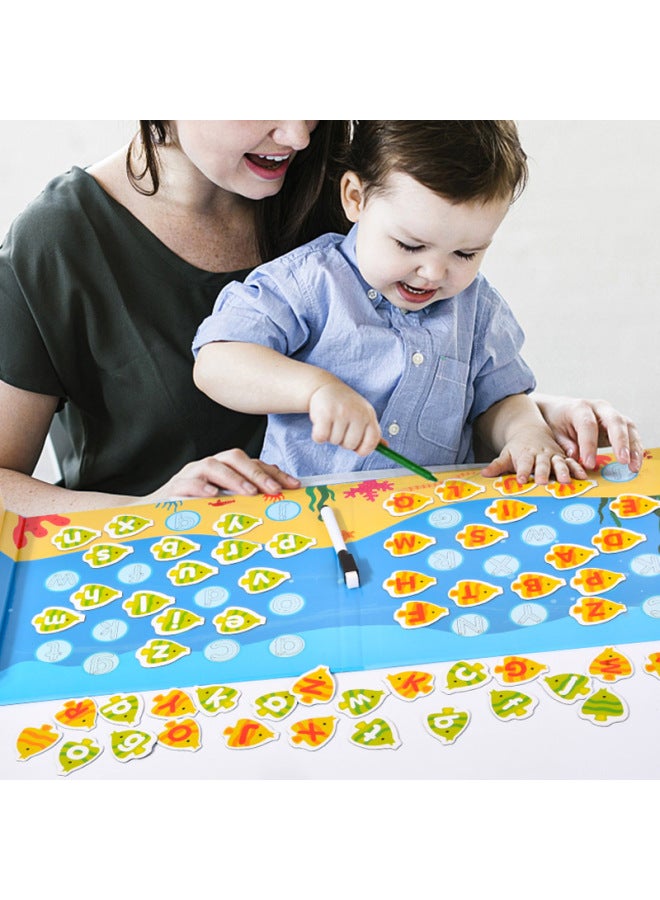 Book Magnetic Letters Small Fish Infant Baby Early Education Cognition 26 English Magnetic Patch Puzzle Educational Toy-color:Magnetic Letter Fish  - Image 5