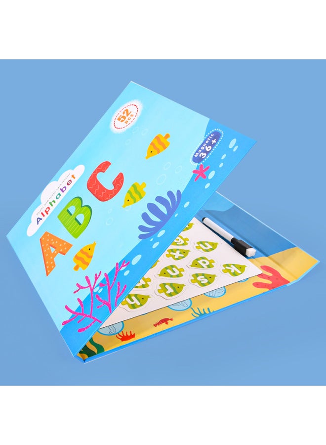Book Magnetic Letters Small Fish Infant Baby Early Education Cognition 26 English Magnetic Patch Puzzle Educational Toy-color:Magnetic Letter Fish  - Image 3