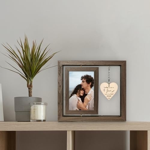 EYITUPC Lucky to Be in Love with My Best Friend Birthday Anniversary Picture Frame Boyfriend Girlfriend Husband Wife Fiance Couples Gifts (Display Two 4x6) - Image 5