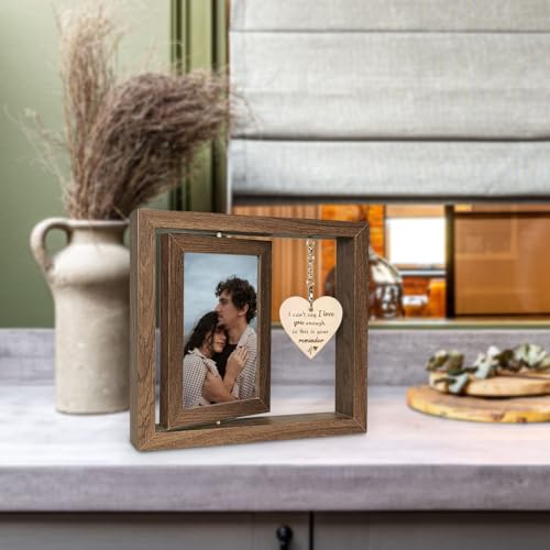 EYITUPC Lucky to Be in Love with My Best Friend Birthday Anniversary Picture Frame Boyfriend Girlfriend Husband Wife Fiance Couples Gifts (Display Two 4x6) - Image 4