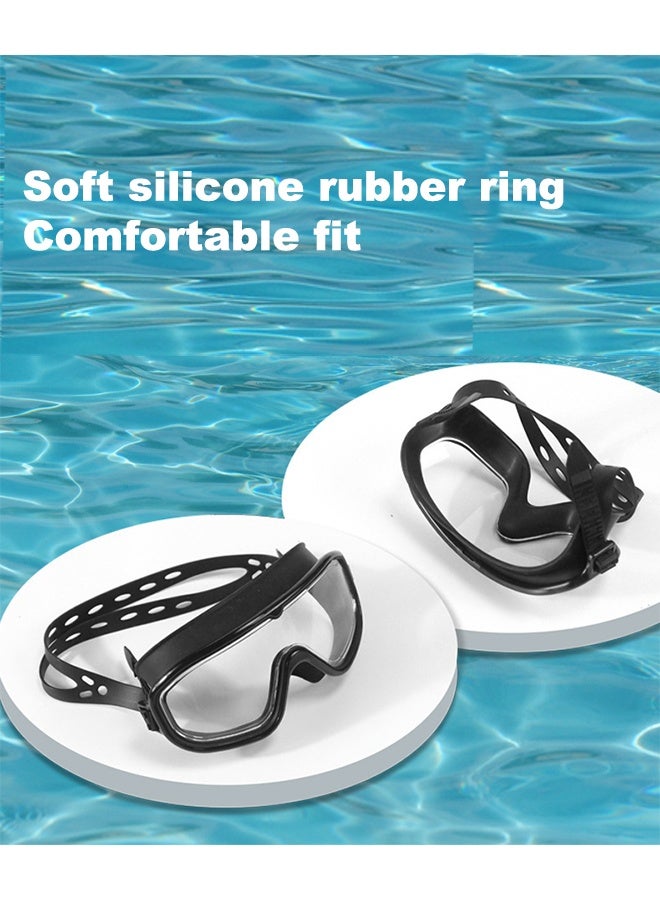 Generic Large Frame Clear Swim Goggles with Swimming goggles Case,Swimming Cap, Earplugs, and Nose Clip - Leak-Proof UV Anti Fog Swimwear Eyewear - Unisex Men Women - Image 4