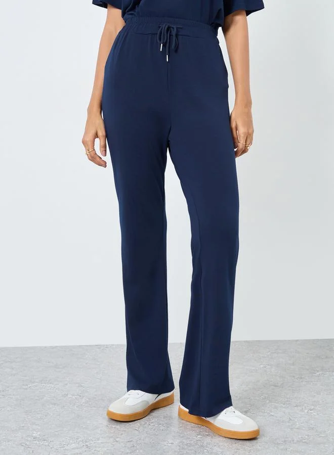 Take Two Take Two Solid Loose Fit Joggers with Drawstring